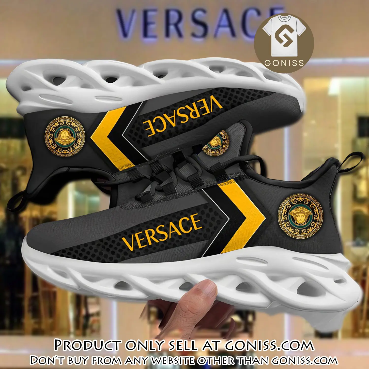 Versace medusa dark max soul shoes luxury brand gifts for men women gn0125097